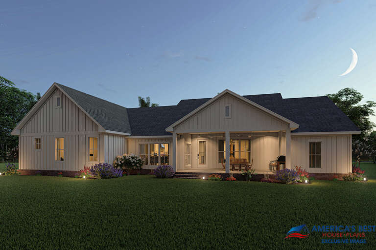 Modern Farmhouse House Plan #041-00204 Elevation Photo