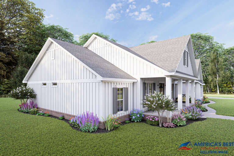 Modern Farmhouse House Plan #041-00204 Elevation Photo