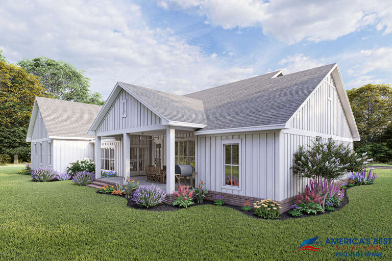 Modern Farmhouse House Plan #041-00204 Elevation Photo
