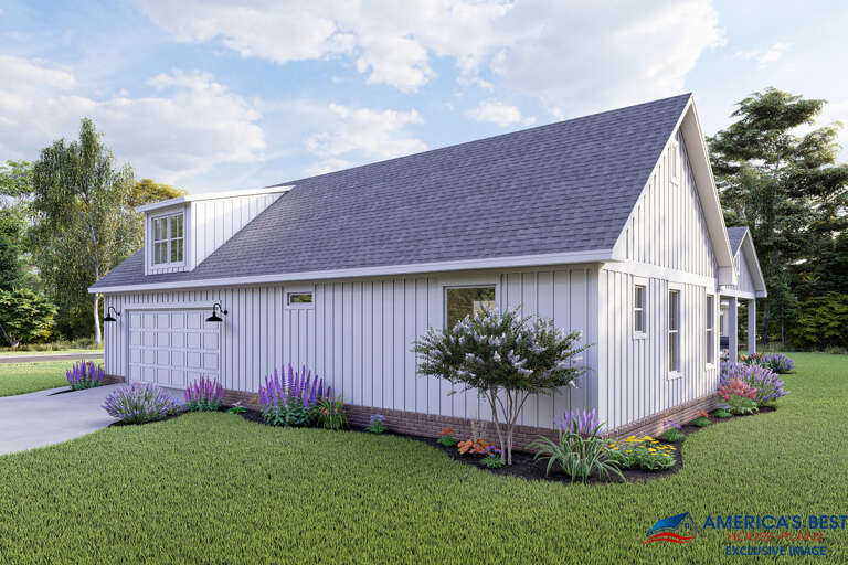Modern Farmhouse House Plan #041-00204 Elevation Photo