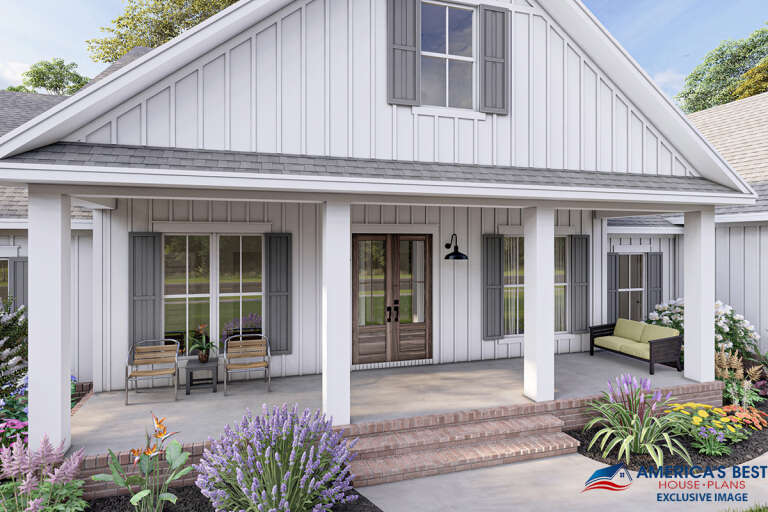 Modern Farmhouse House Plan #041-00204 Elevation Photo