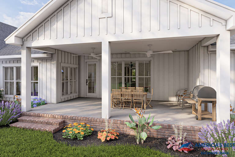 Modern Farmhouse House Plan #041-00204 Elevation Photo
