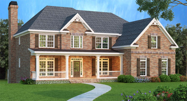 Traditional House Plan #009-00008 Elevation Photo