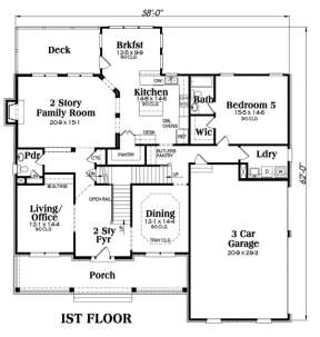 Main Floor for House Plan #009-00008