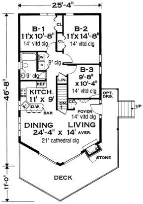 Main Floor for House Plan #033-00049