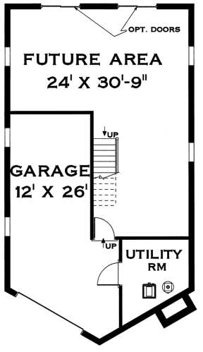 Lower Floor for House Plan #033-00049