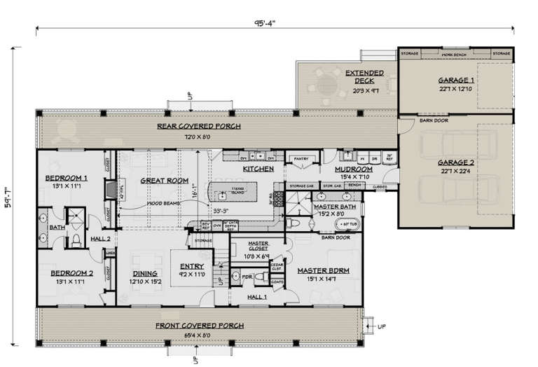 House Plan House Plan #24000 Drawing 1