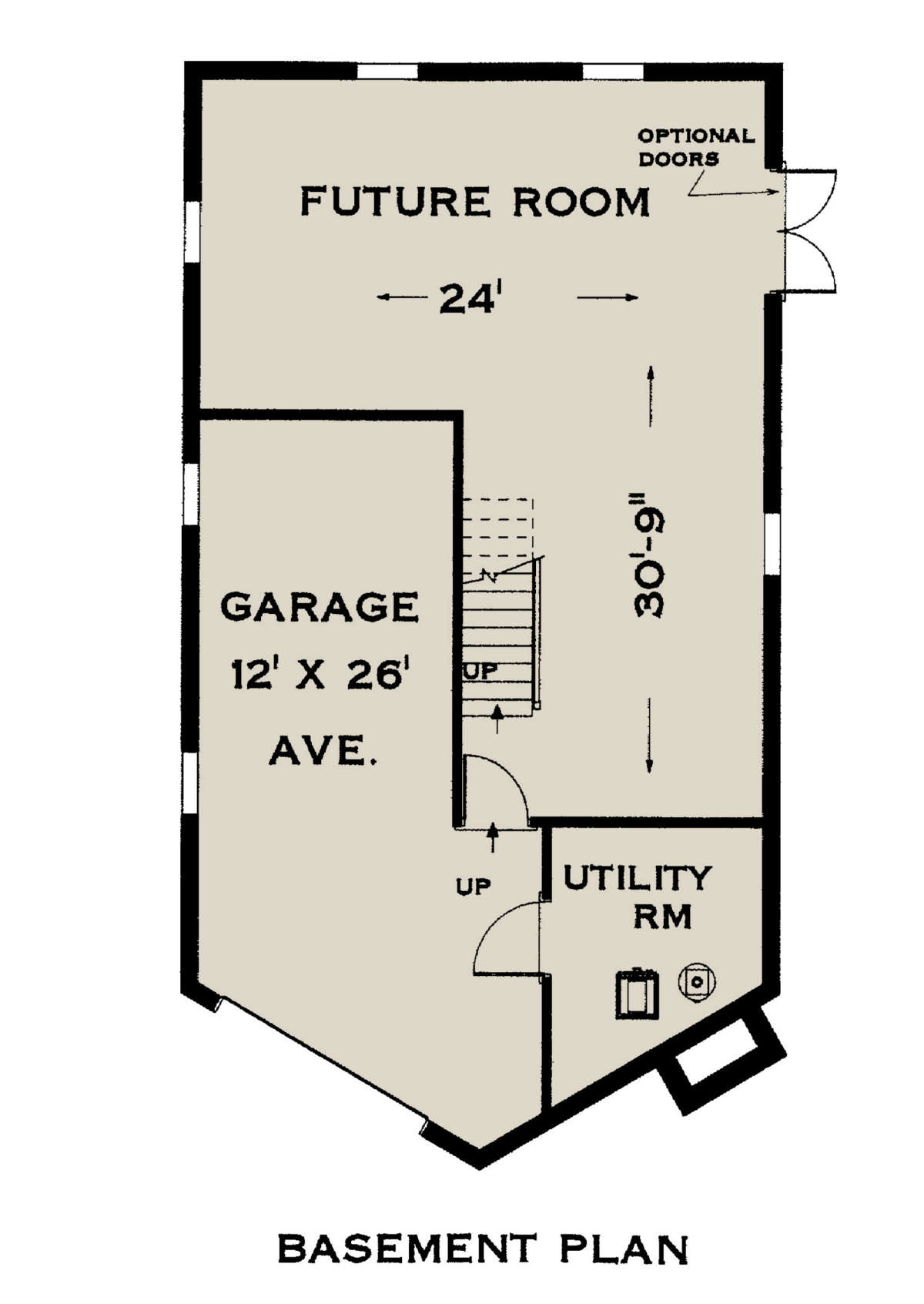 Basement for House Plan #033-00132