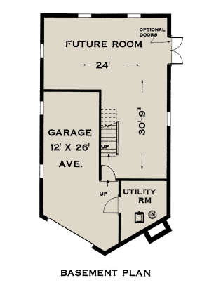 Basement for House Plan #033-00132