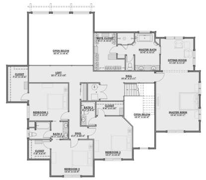 Second Floor for House Plan #425-00027