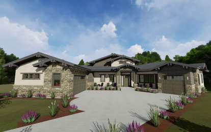 Northwest House Plan #425-00028 Elevation Photo