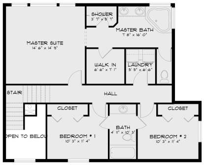 Second Floor for House Plan #2802-00047
