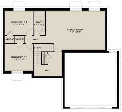 Basement for House Plan #2802-00047