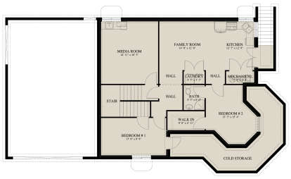 Basement for House Plan #2802-00048