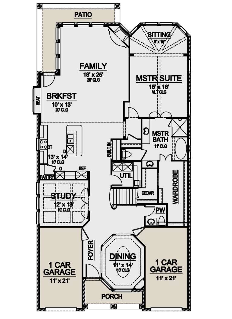 House Plan House Plan #24007 Drawing 1