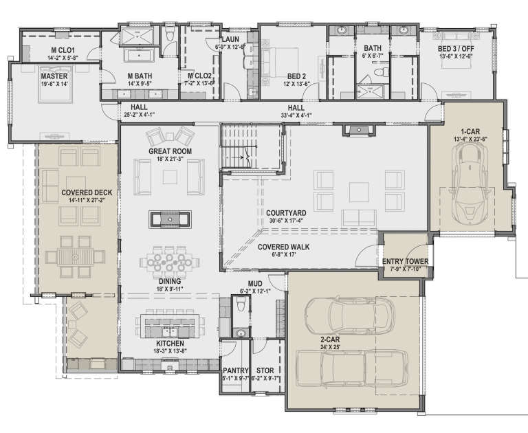 House Plan House Plan #24008 Drawing 1