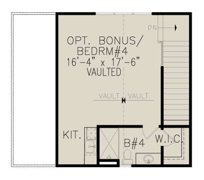 Optional Bonus Room for House Plan #699-00257