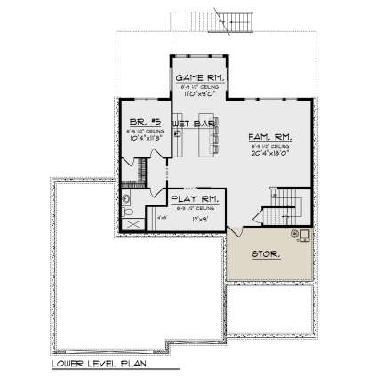 Basement for House Plan #1020-00345