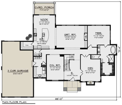 House Plan House Plan #24018 Drawing 1
