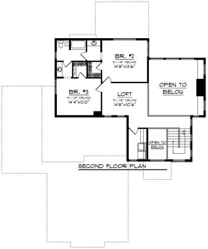 Second Floor for House Plan #1020-00350
