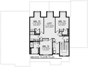 Second Floor for House Plan #1020-00353