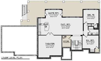 Basement for House Plan #1020-00357