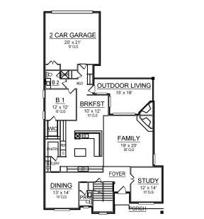 Main Floor for House Plan #5445-00354