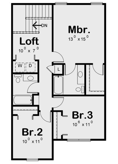 Second Floor for House Plan #402-01622