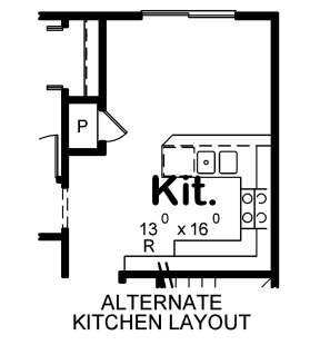 Alternate Kitchen for House Plan #402-01623