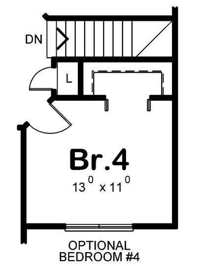 Optional Bedroom for House Plan #402-01623