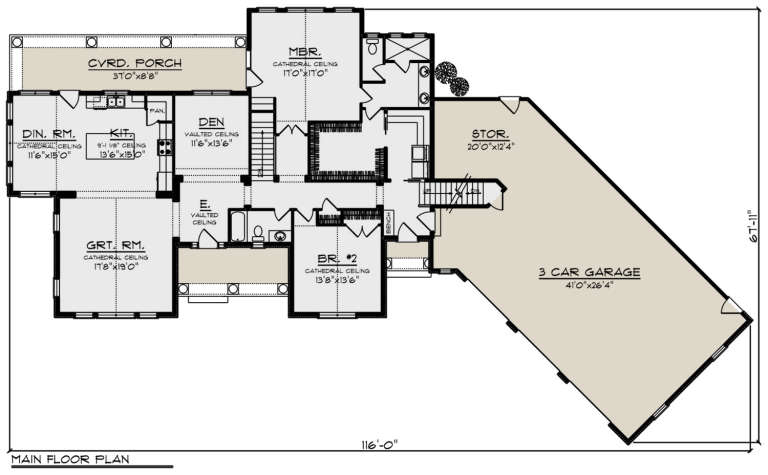 House Plan House Plan #24044 Drawing 1