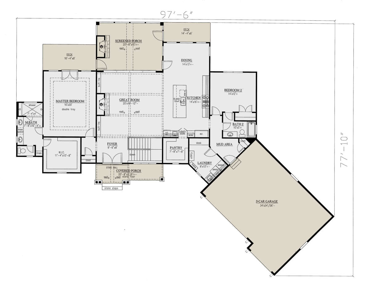 Main Floor for House Plan #286-00103