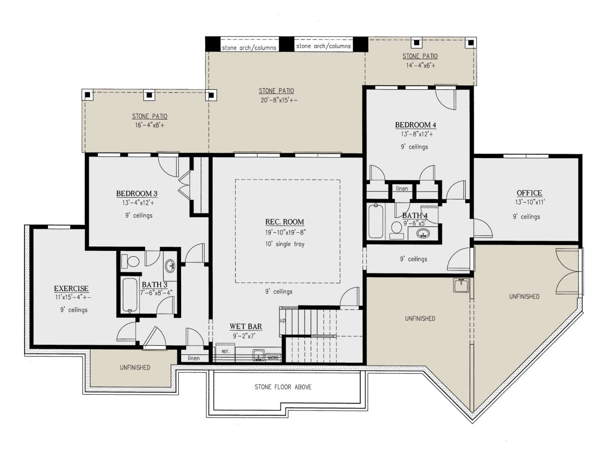 Basement for House Plan #286-00103