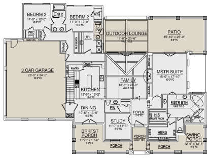 Main Floor for House Plan #5445-00357