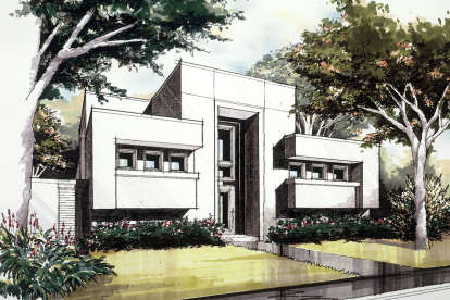 Modern House Plan #5445-00358 Elevation Photo