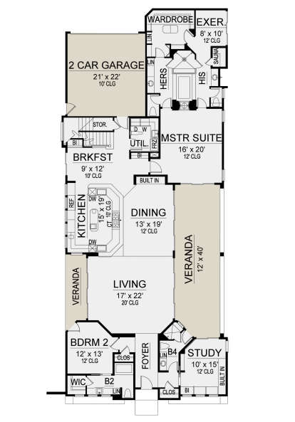 Main Floor for House Plan #5445-00358