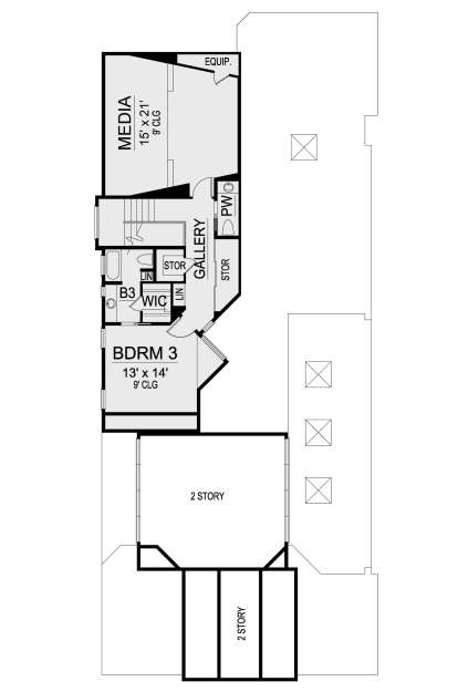 Second Floor for House Plan #5445-00358
