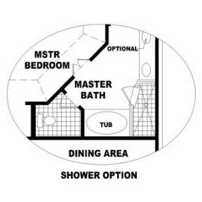 Optional Master Bath for House Plan #053-00201