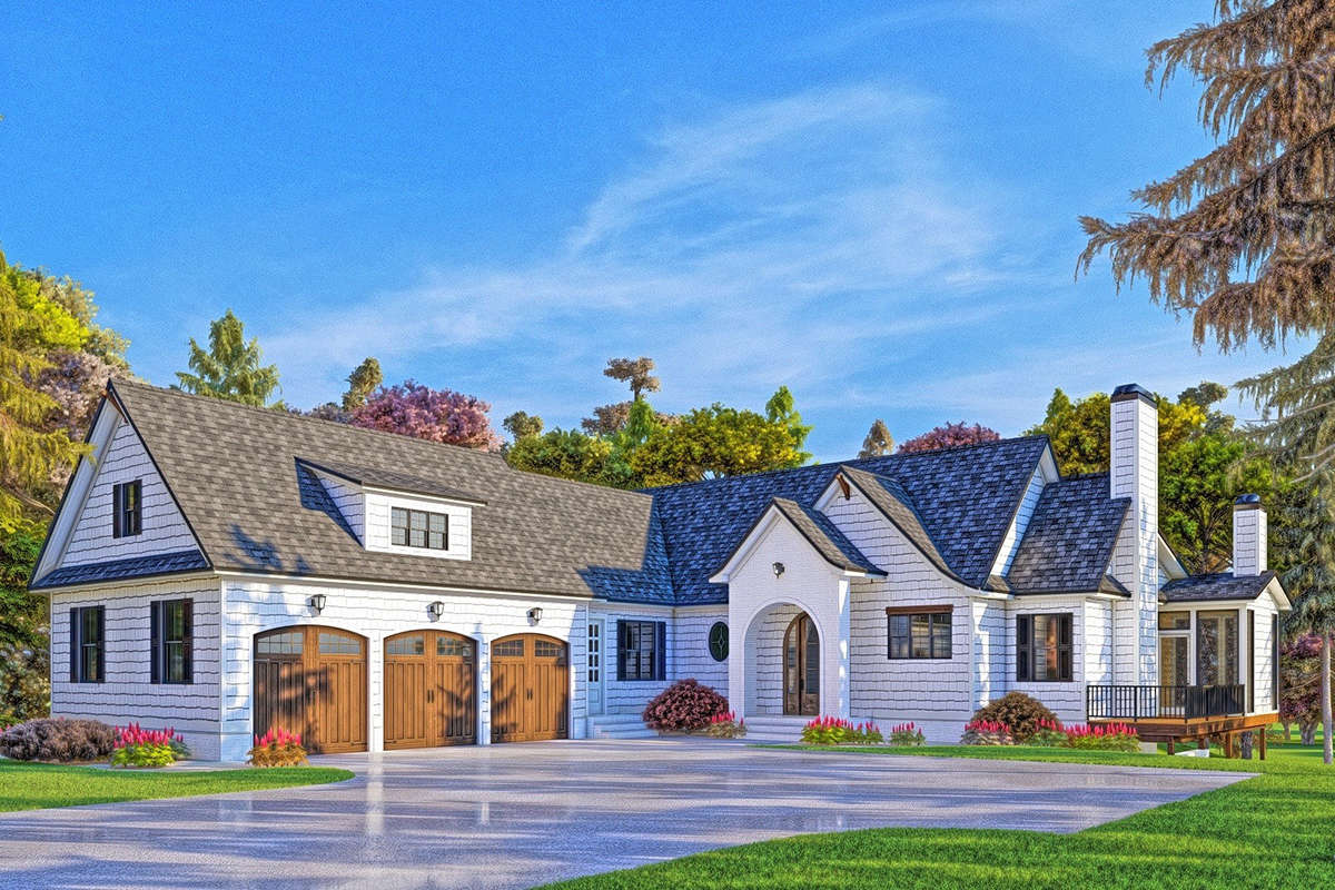 Craftsman Plan: 3,794 Square Feet, 4 Bedrooms, 4.5 Bathrooms