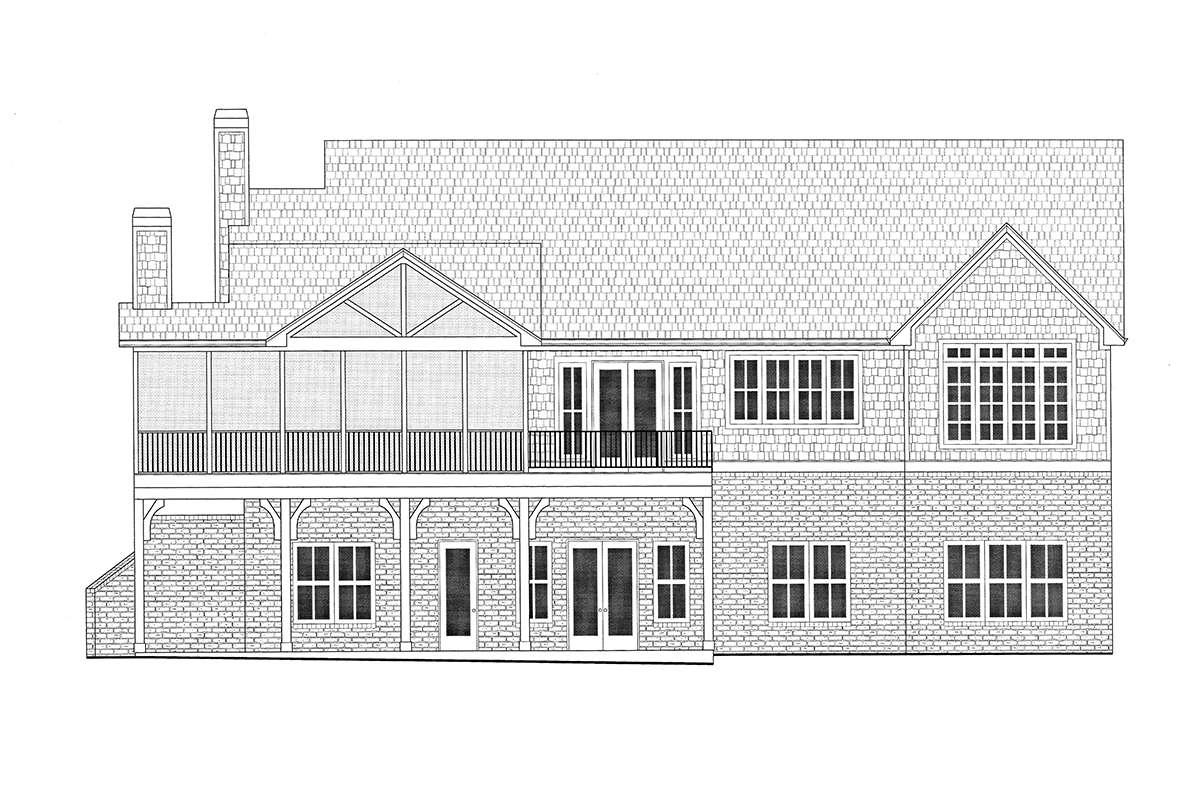 Craftsman House Plan #286-00104 Elevation Photo