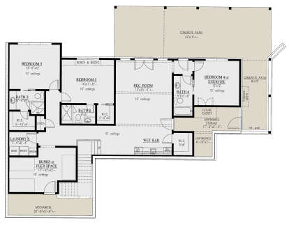 Basement for House Plan #286-00104