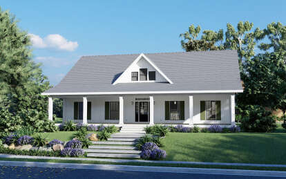 Country House Plan #1776-00105 Elevation Photo
