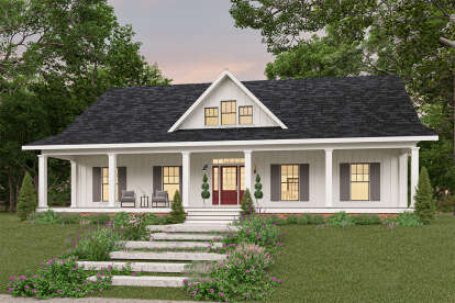 Country House Plan #1776-00105 Elevation Photo