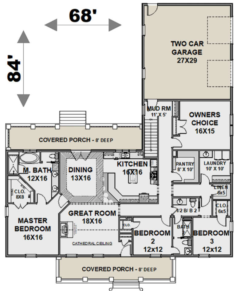 House Plan House Plan #24053 Drawing 1