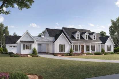 Modern Farmhouse House Plan #4534-00020 Elevation Photo