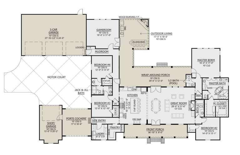 House Plan House Plan #24054 Drawing 1