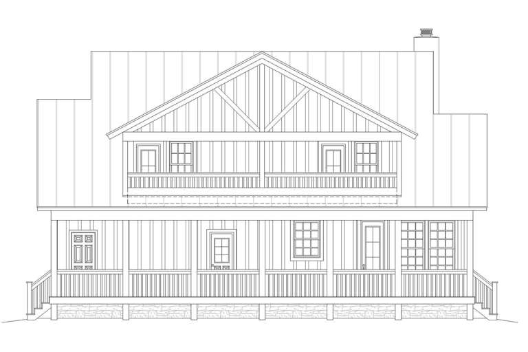 Cabin House Plan #940-00197 Elevation Photo