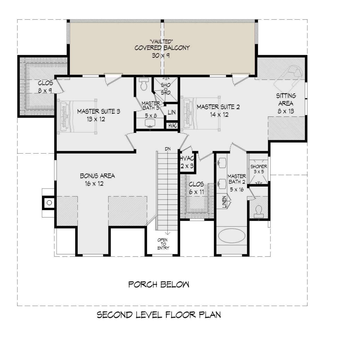 Second Floor for House Plan #940-00197