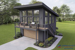 Modern  House Plan #940-00198 Elevation Photo