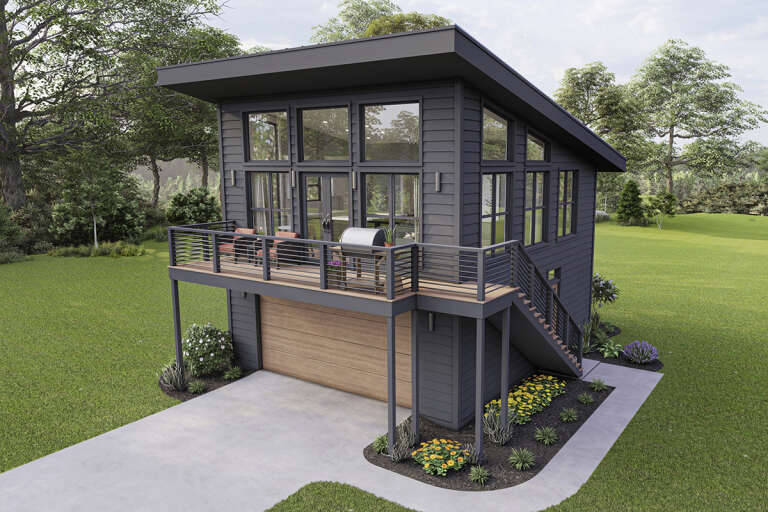 Modern House Plan #940-00198 Elevation Photo